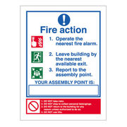 Fire Action Sign